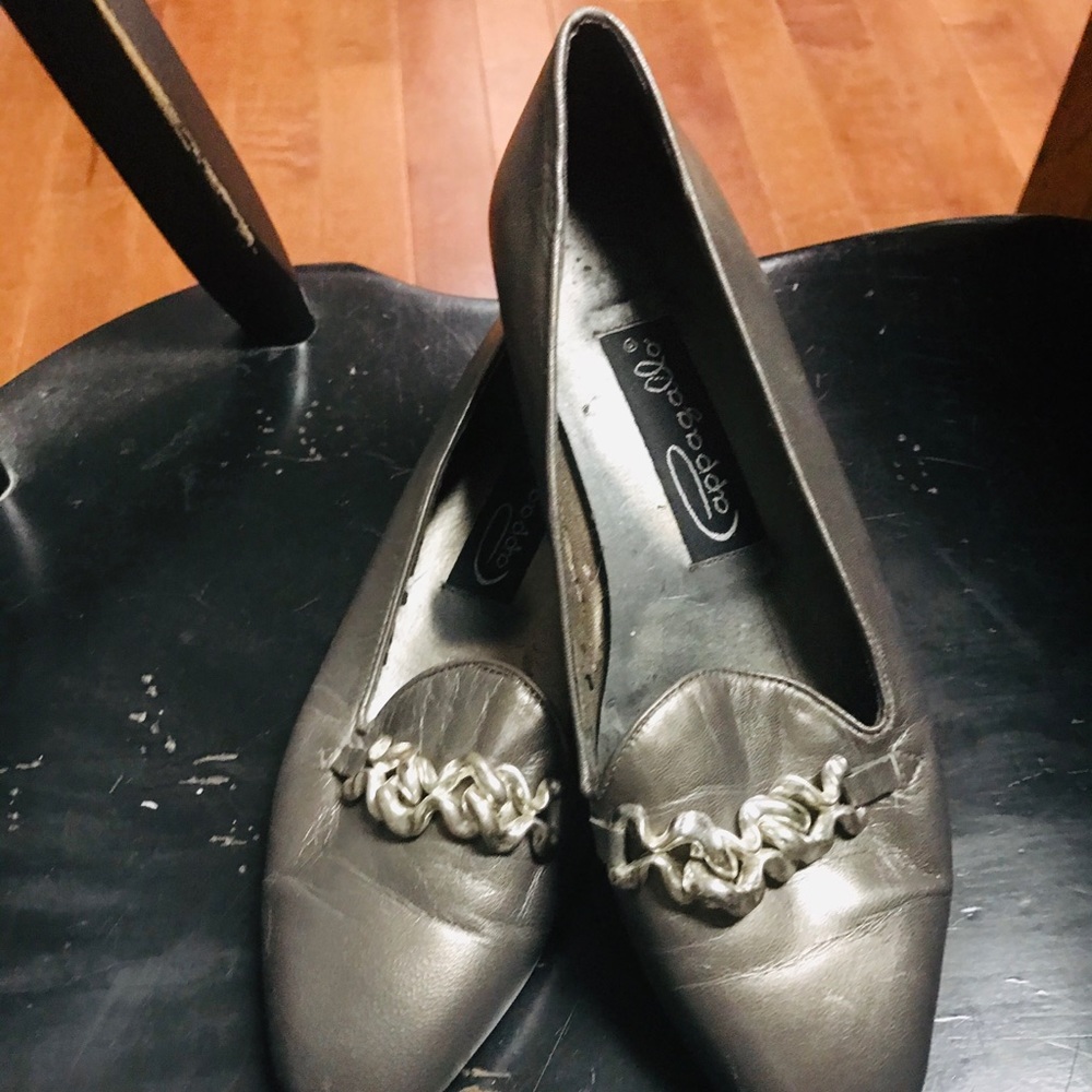 Pappagallo  Vintage Grey Leather Loafers